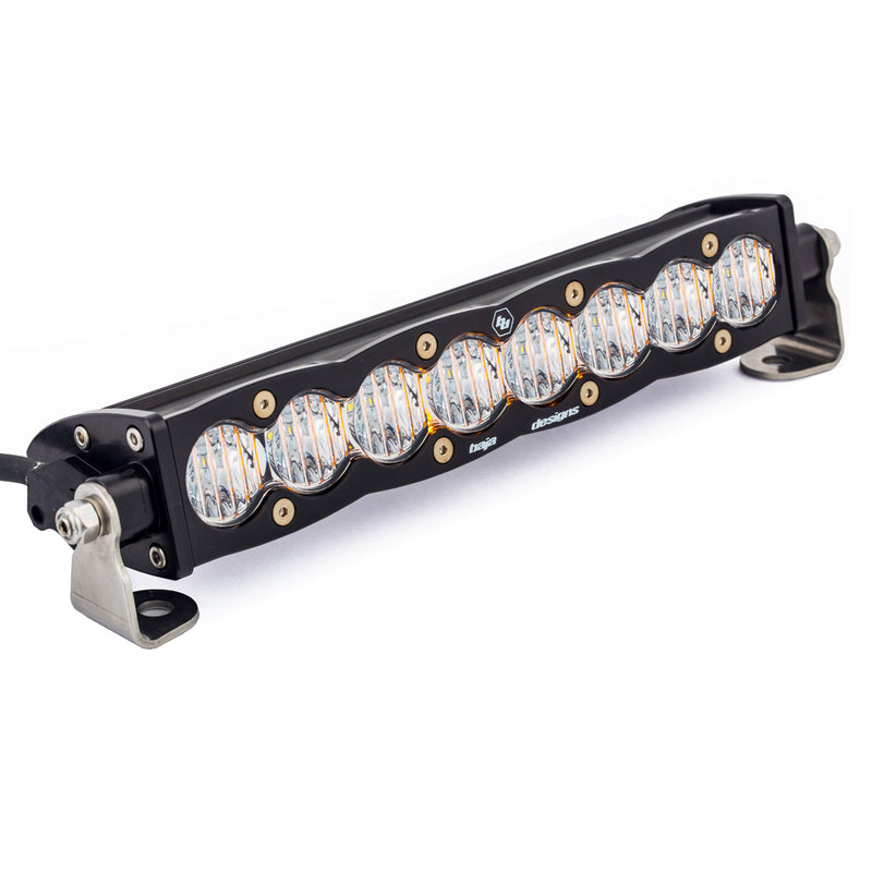 Baja Designs S8 Straight LED Light Bar, with Wide Cornering pattern, Clear lens and 10" size, studio photo