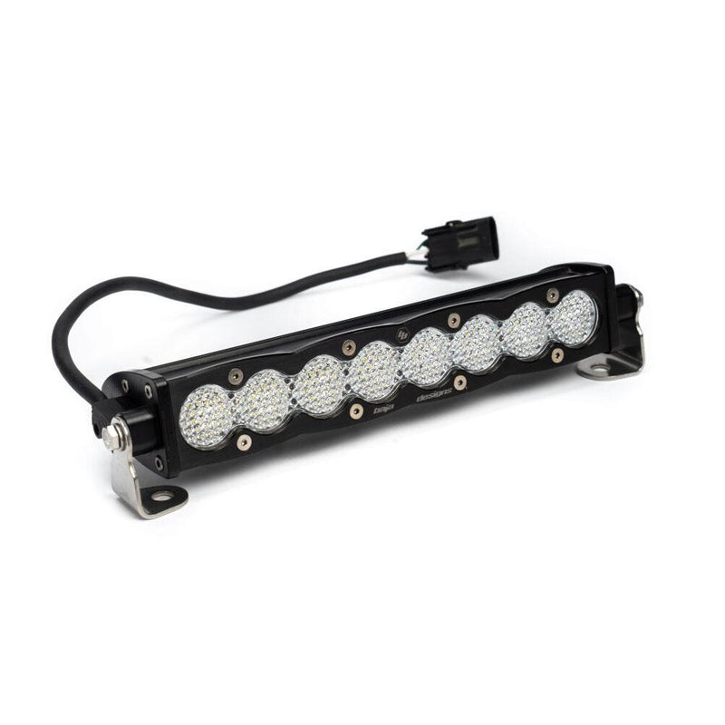 Baja Designs S8 Straight LED Light Bar, with Work/Scene pattern, Clear lens and 10" size, studio photo