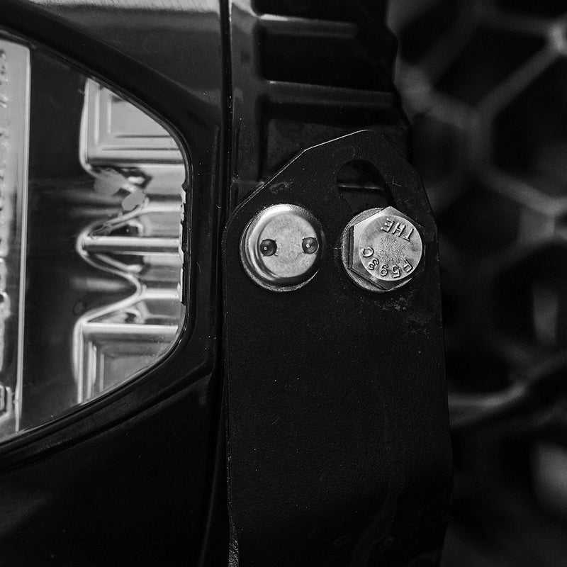 Baja Designs OnX6+/S8/XL/LP Series Security Hardware Kit, shown installed on a vehicle