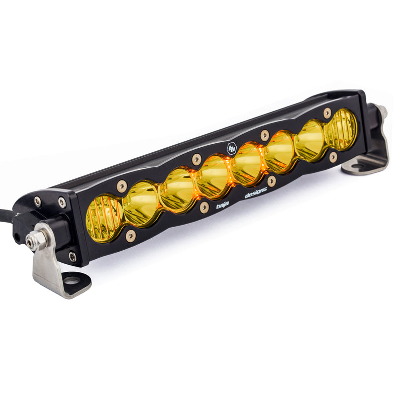 Baja Designs S8 Straight LED Light Bar, with Driving/Combo pattern, Baja Amber lens and 10" size, studio photo