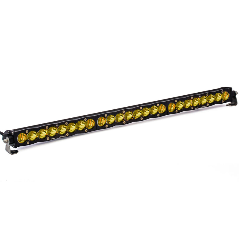 Baja Designs S8 Straight LED Light Bar, with Driving/Combo pattern, Baja Amber lens and 30" size, studio photo