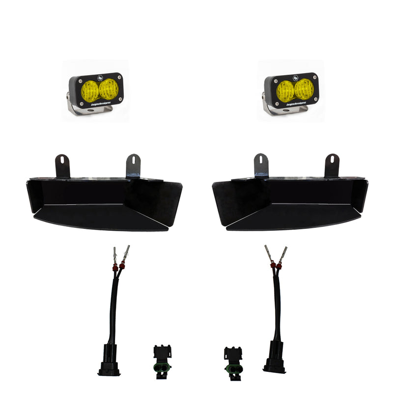 Baja Designs S2 Sport Fog Pocket Light Kit for 2019-2026 Ram 2500/3500, with Baja Amber lens, studio photo