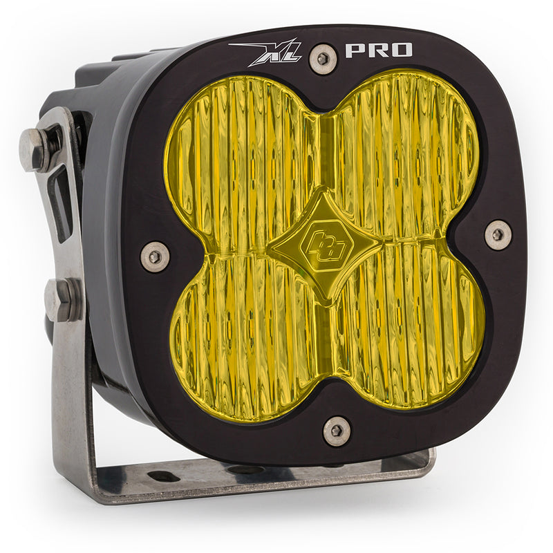 Baja Designs XL Pro LED Auxiliary Light Pod, with Wide Cornering pattern and Baja Amber lens, studio photo
