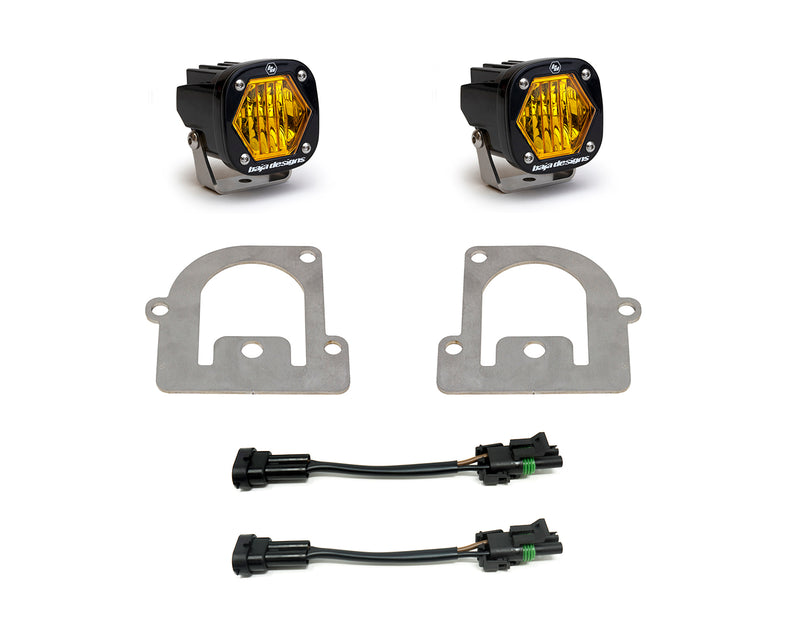 Baja Designs S1 Fog Pocket Light Kit for 2021-2024 Ford Bronco Sport, with Baja Amber lens, studio photo