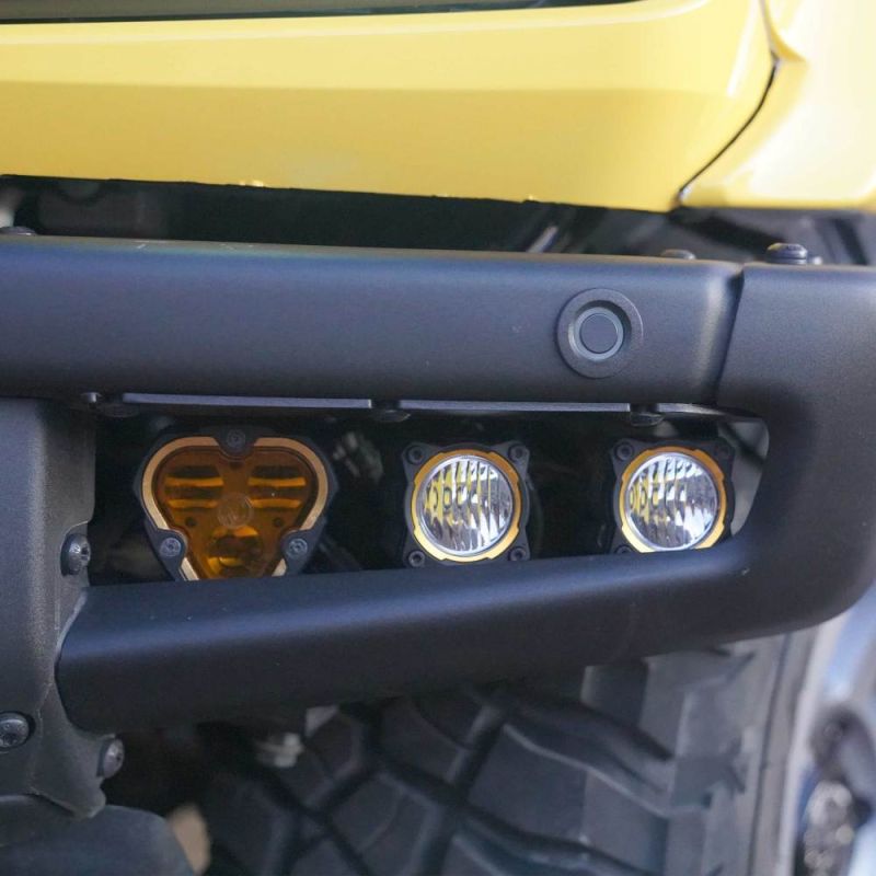KC HiLiTES FLEX ERA SAE Fog Pocket Light Kit, FLEX ERA lights fitted in a Ford Bronco bumper fog pocket