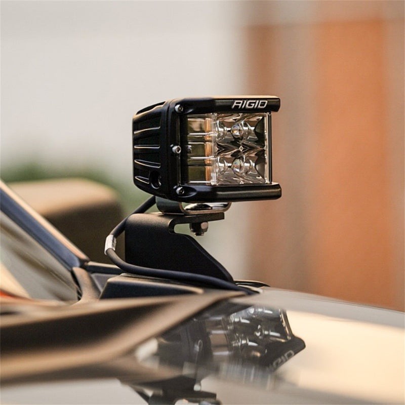 Rigid A-Pillar Mount with a D-Series pod installed at the A-pillar of a Ford F-150