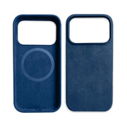 alcantara elegance premium iphone case luxurious texture dark blue alcantara iphone case exterior interior magsafe