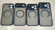 Aurora Shield four black matte magsafe compatible iphone cases different models