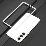 Aurum Shield Aluminum Metal Bumper Case Luxe Finish Samsung silver bumper frame white phone