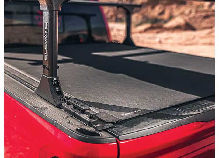 Accessory hardware slid into and clamped down in the BAK T-slot channel