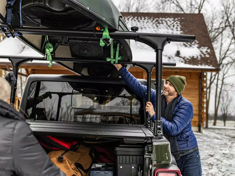 BAKFlip MX4 TS Hard Folding Tonneau Cover on a Nissan Frontier — view 9