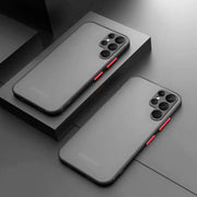 Elysium Shield Shockproof Matte Samsung Galaxy Case Enhanced Grip black two cases back view samsung s26 ultra