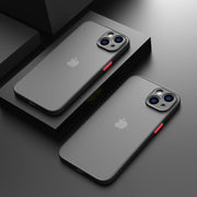Elysian Shield Shockproof Matte iPhone Case Sleek Finish black iPhone 15 Pro cases red buttons