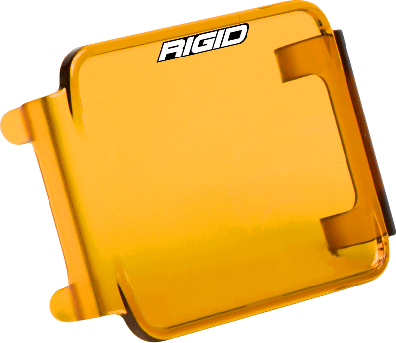 Rigid D-Series Cover in yellow with Rigid logo, angled view on white