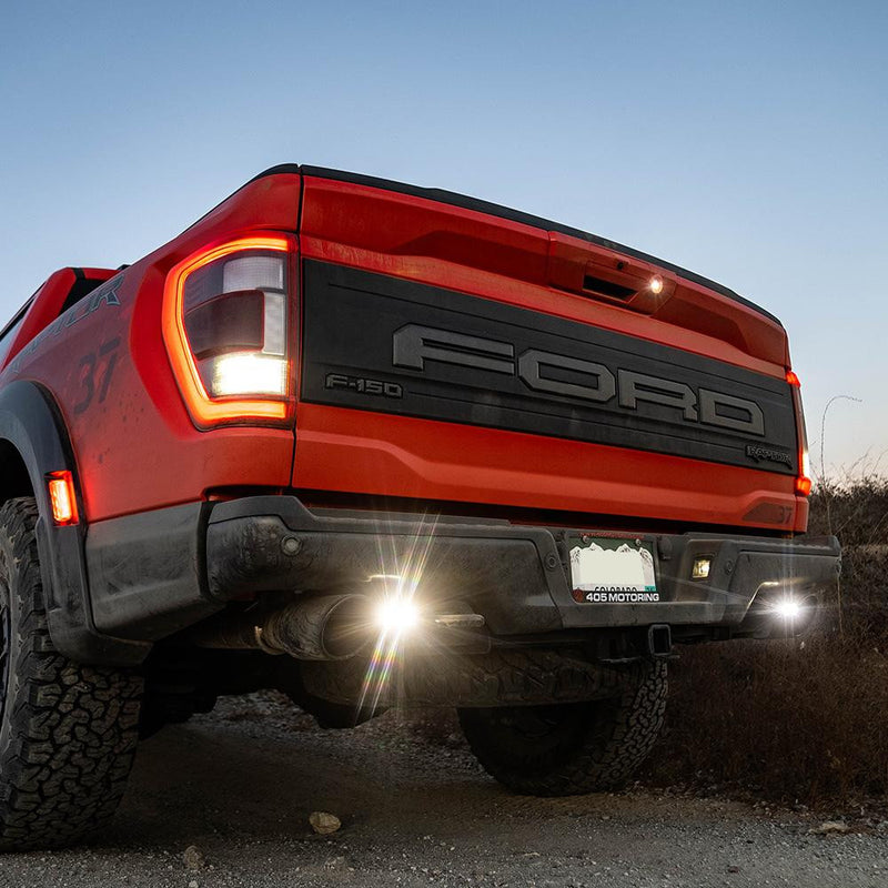 Baja Designs S2 Sport Dual Reverse Light Kit for 2017-2026 Ford F-150 Raptor (incl. 2024-2026 Raptor R/37), shown installed on a vehicle