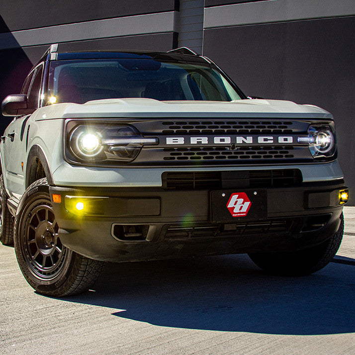 Baja Designs S2 Pro A-Pillar Light Kit for 2021-2026 Ford Bronco Sport, shown installed on a vehicle