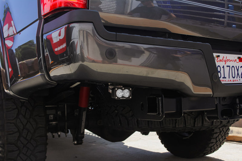 Baja Designs S2 Sport Dual Reverse Light Kit for 2017-2022 Ford F-250/F-350 Super Duty, shown installed on a vehicle