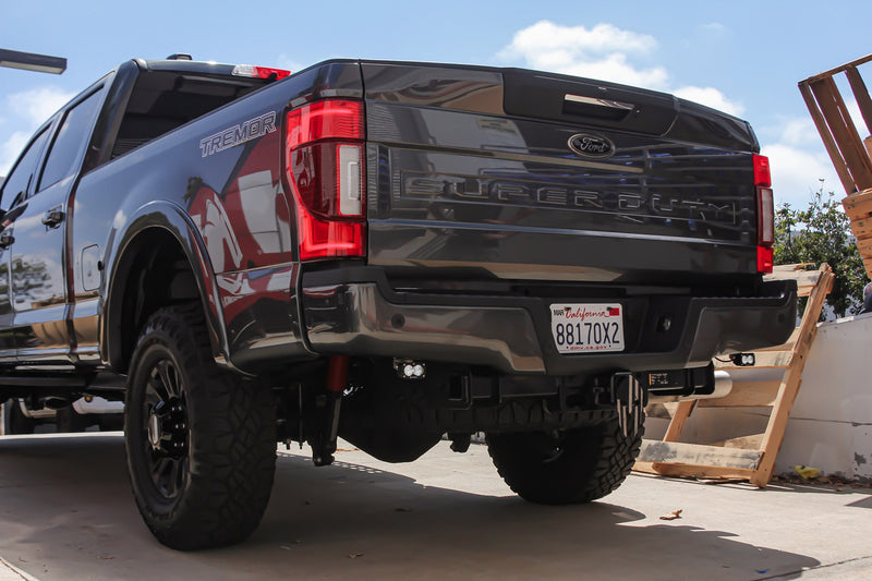 Baja Designs S2 Sport Dual Reverse Light Kit for 2017-2022 Ford F-250/F-350 Super Duty, shown installed on a vehicle