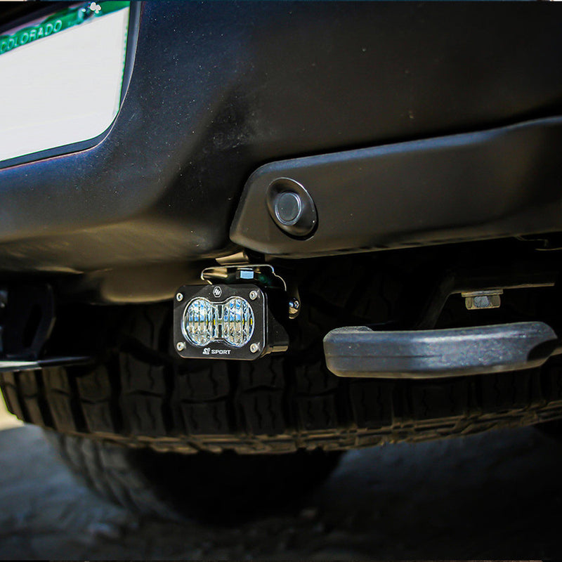 Baja Designs S2 Sport Dual Reverse Light Kit for 2021-2024 Ram 1500 TRX, shown installed on a vehicle