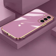 Luxe Horizon Premium Samsung Case Sleek Matte Finish purple Samsung S22 case gold edges