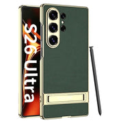 Luxe Shield Slim Hard Samsung Case Kickstand green gold trim kickstand s pen
