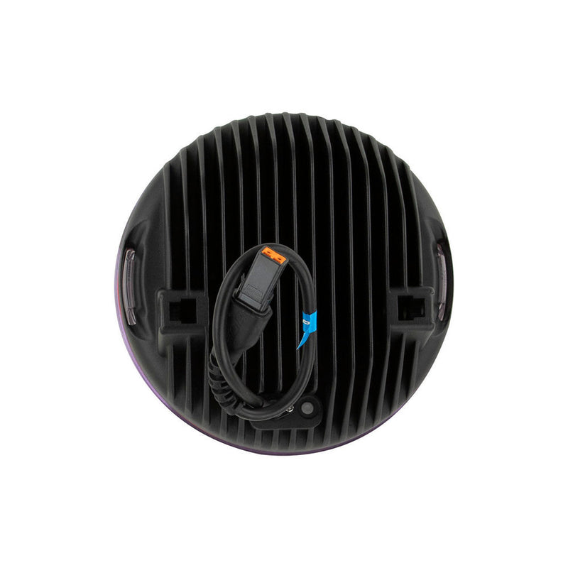 Rear view of the ARB Intensity V2 AR32SV2 showing the finned black cast aluminum heatsink and the wide stainless steel mounting foot of the 9 inch body