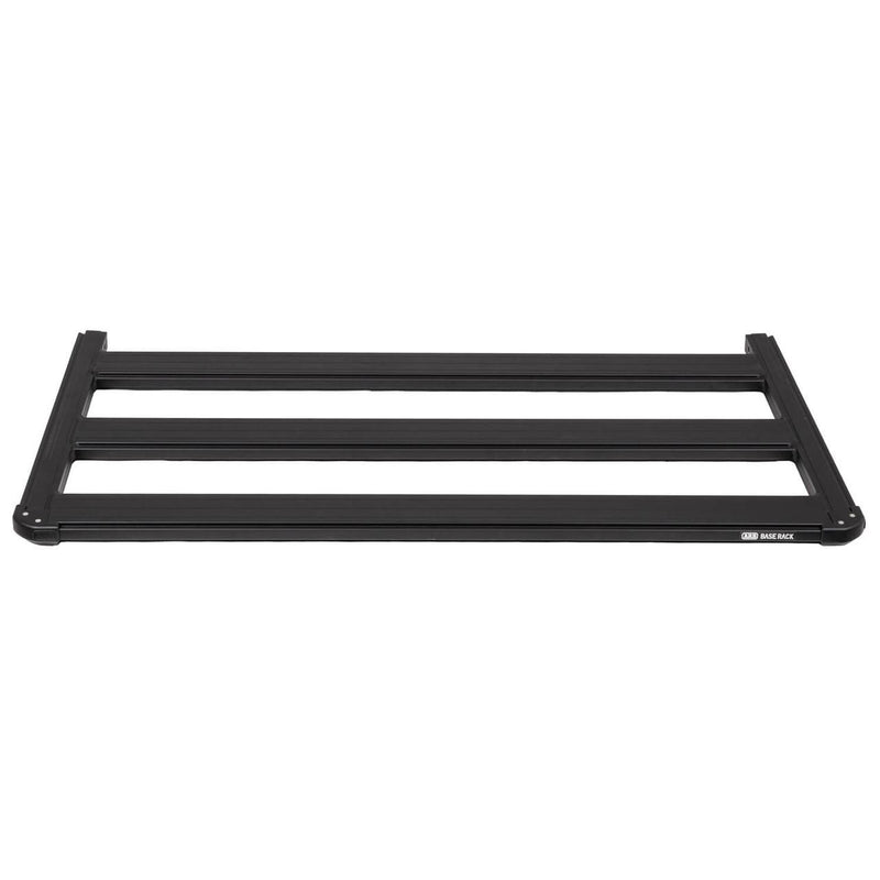 ARB BASE Rack modular platform section on white, front elevation showing three cross beams between the end rails and the ARB BASE RACK badge
