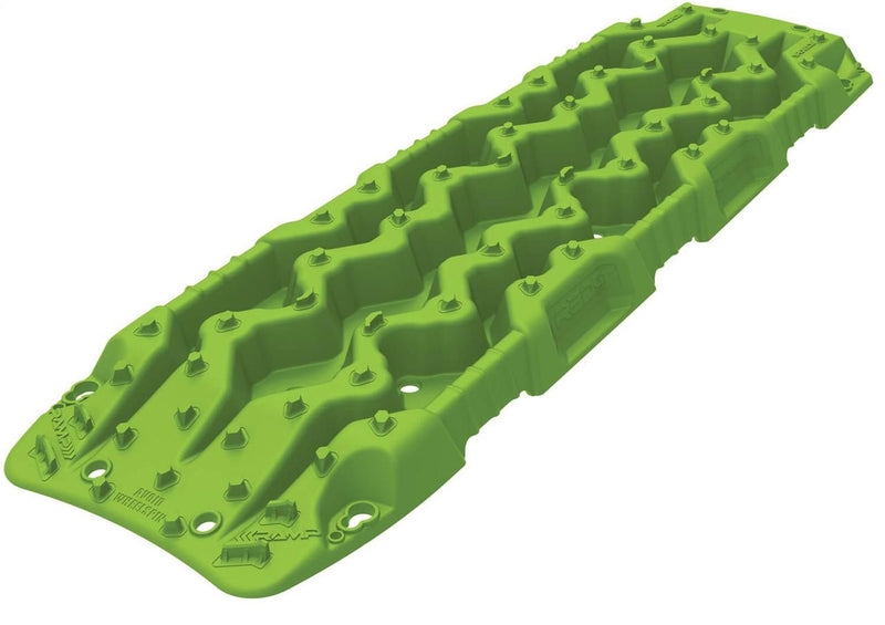 ARB TRED GT recovery board in fluorescent green, single board shown, polypropylene body with the SIPE-LOCK grip profile
