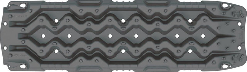 ARB TRED GT recovery board in gun metal grey, single board shown, polypropylene body with the SIPE-LOCK grip profile, underside view
