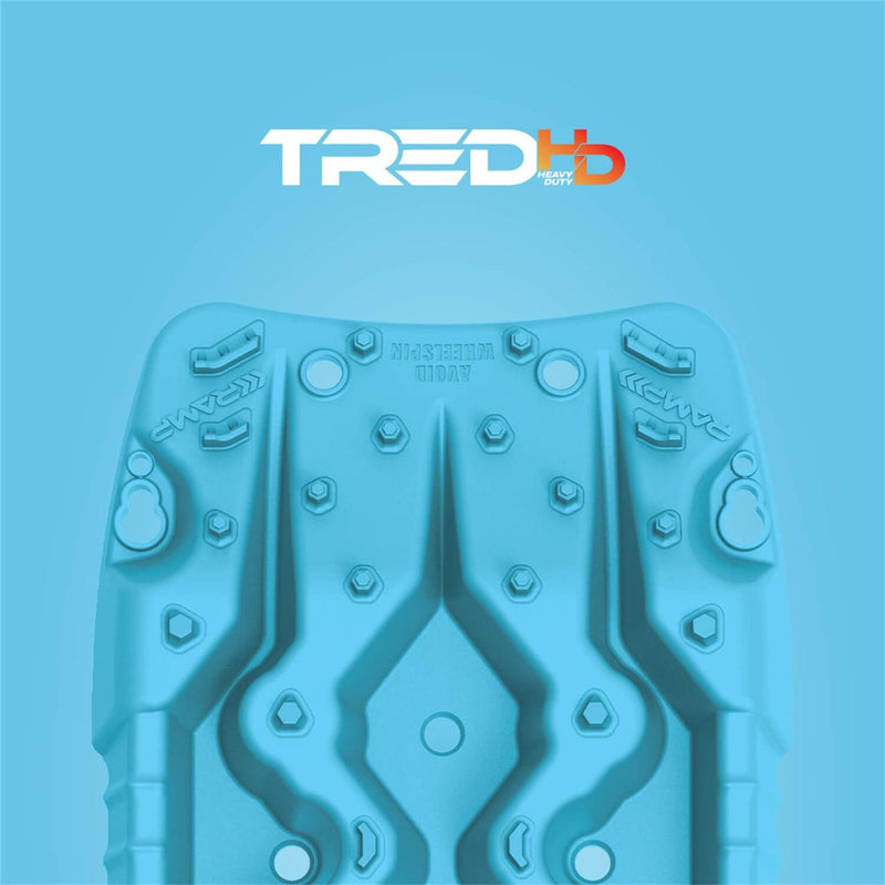 ARB TRED HD recovery board in aqua, single board shown, with the SIPE-LOCK grip profile across the deck, detail view