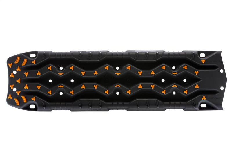 ARB TRED Pro recovery board in black, orange nodules, showing the SIPE-LOCK tooth profile and the shovel end, alternate angle