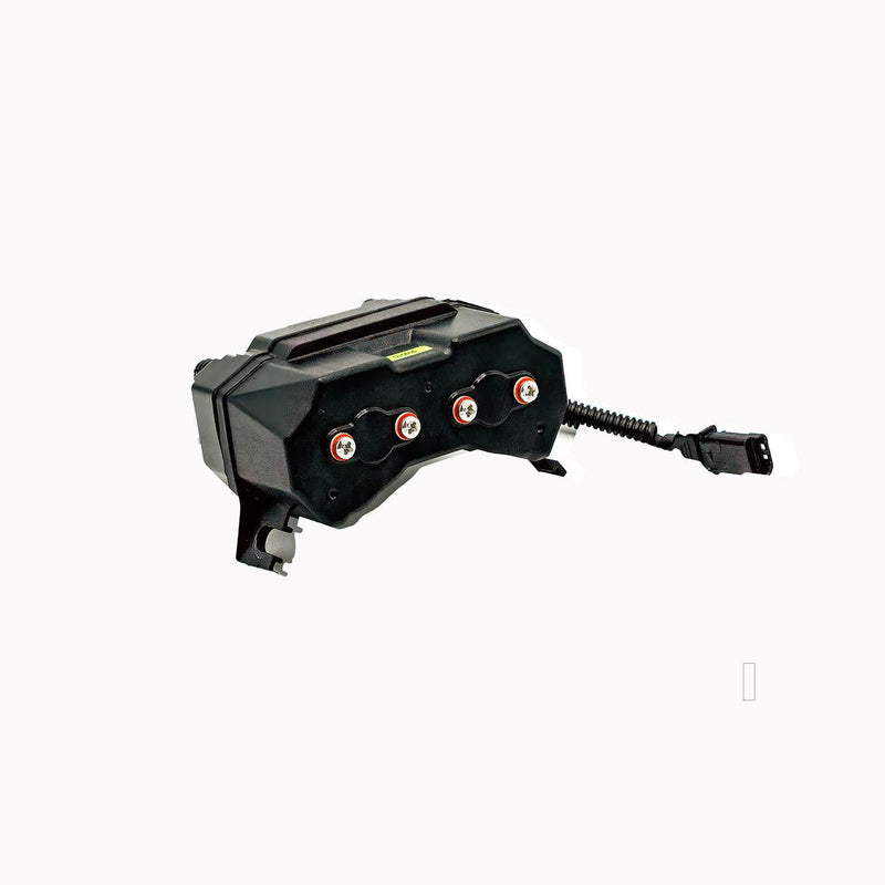 Albright BR88-2P winch contactor, black housing with copper stud terminals and a wiring pigtail, detail view