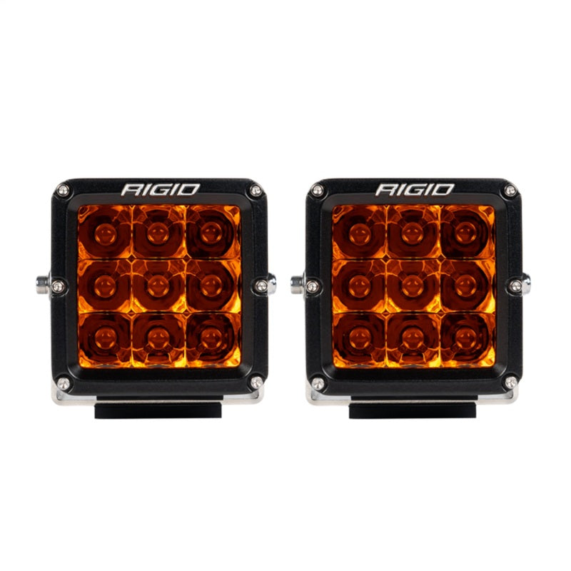 Rigid D-XL PRO Pods Pair with amber spot lenses, front view on white