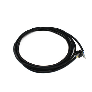 Baja Designs Automotive RTL-S Turn Signal, whole product on a studio background: coiled black cable with a connector and stripped leads on a white background