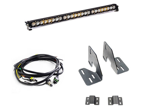 Baja Designs S8 30" Grille Light Bar Kit, complete kit on a studio background: an S8 30" light bar