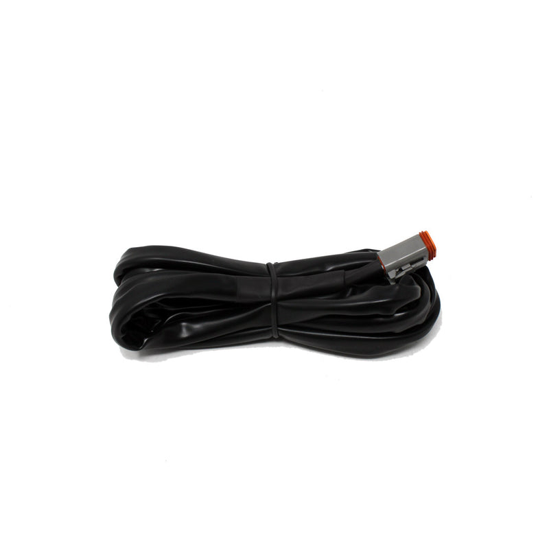 Baja Designs LP Controller Module, whole product on a studio background: bundled black cable with a gray DT connector and orange wedge on white