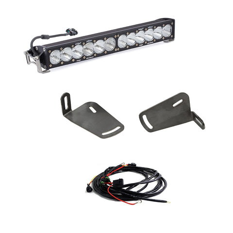 Baja Designs OnX6+ 20" Bumper Light Bar Kit, complete kit on a studio background: an OnX6+ light bar