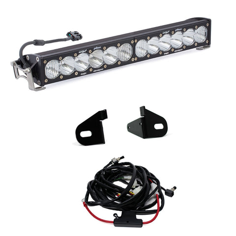 Baja Designs OnX6+ 20" Grille Light Bar Kit, complete kit on a studio background: an OnX6+ 20" light bar