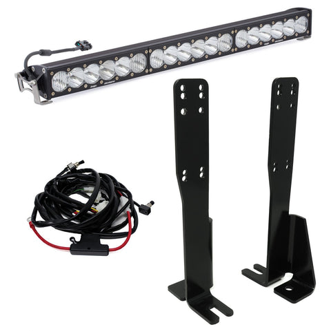 Baja Designs OnX6+ 30" Grille Lower Light Kit, complete kit on a studio background: an OnX6+ 30" light bar