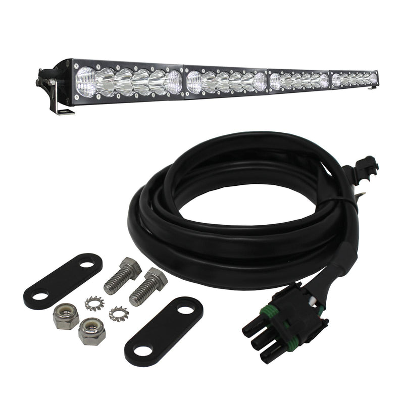 Baja Designs OnX6+ 40" Grille Light Bar Kit, complete kit on a studio background: A 40" OnX6+ LED light bar shown