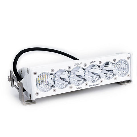 Baja Designs OnX6+ White Straight LED Light Bar, whole product on a studio background: short white Baja Designs LED light bar