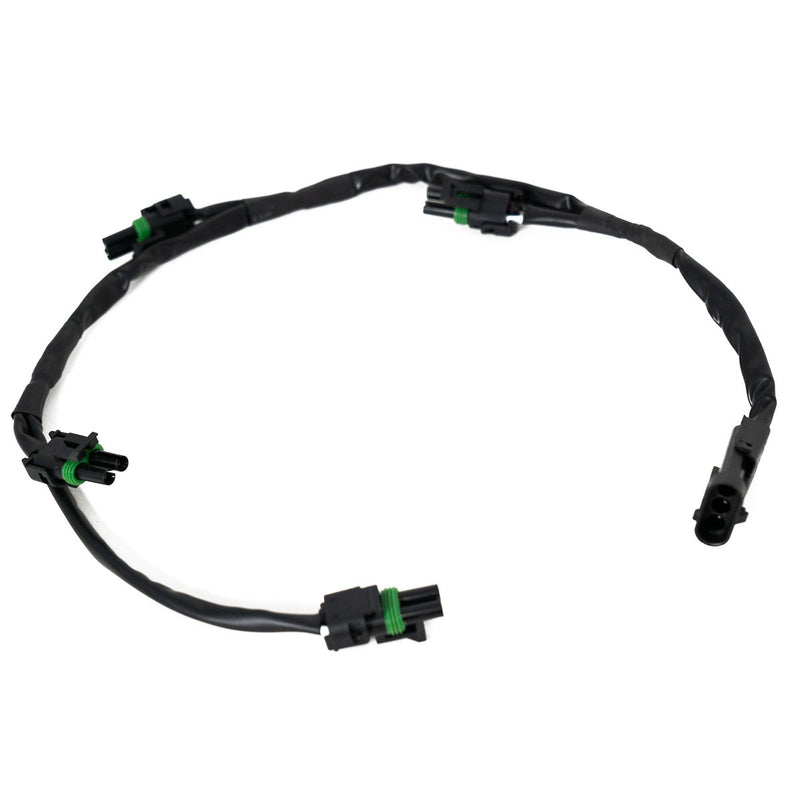 Baja Designs REFLEX Actuator Linking Harness, whole product on a studio background: black linking harness with 2-pin connector branches on white