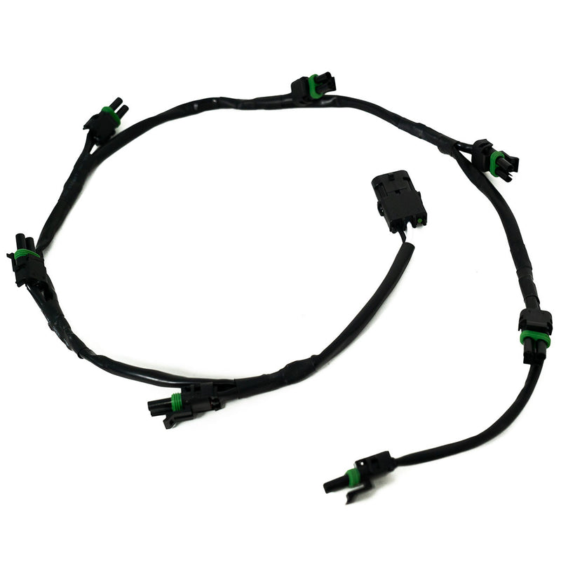 Baja Designs REFLEX Actuator Linking Harness, whole product on a studio background: black linking harness with several 2-pin connector branches and a main plug on white