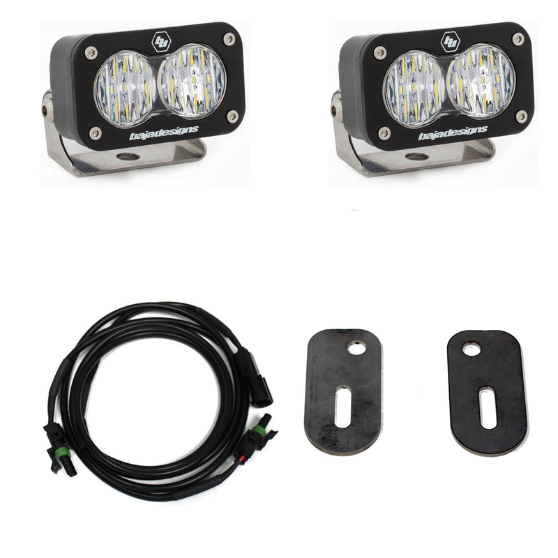 Baja Designs S2 Sport Dual Reverse Light Kit, complete kit on a studio background: two S2 Sport LED pods