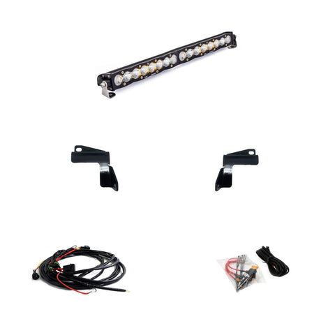 Baja Designs S8 20" Bumper Light Bar Kit, complete kit on a studio background: an S8 light bar