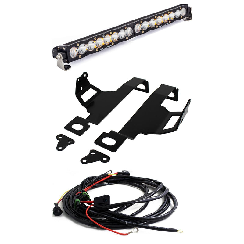 Baja Designs S8 20" Bumper Light Kit, complete kit on a studio background: an S8 light bar