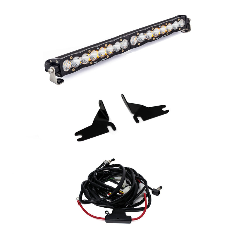 Baja Designs S8 20" Grille Light Bar Kit, complete kit on a studio background: an S8 20" light bar