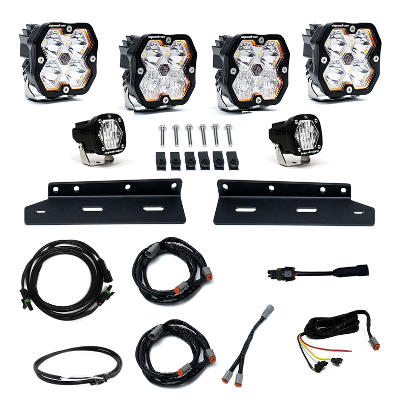 Baja Designs Squadron 2.0 Sport/S1 Fog Pocket Light Kit, complete kit on a studio background: fog pocket kit