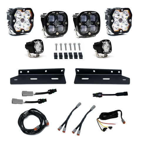 Baja Designs Squadron 2.0 Sport/Squadron SAE/S1 Fog Pocket Light Kit, complete kit on a studio background: fog pocket kit