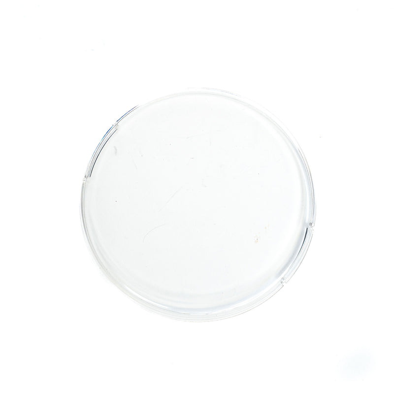 Baja Designs Squadron-R 2.0 Single Rock Guard, whole product on a studio background: A clear round snap-on rock guard cover on white